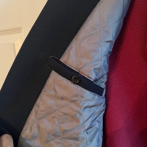 Italian made fall coat blue size XL, but fits like an Italian large. So stylish! - Picture 5 of 11